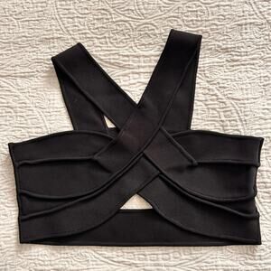 Issa sweater knit body con bandage top